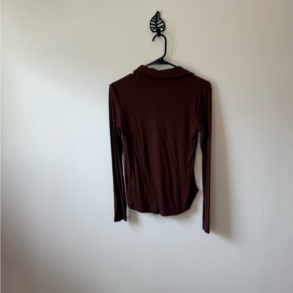 Newyork & Co. burgundy button up women’s shirt - Picture 4 of 4